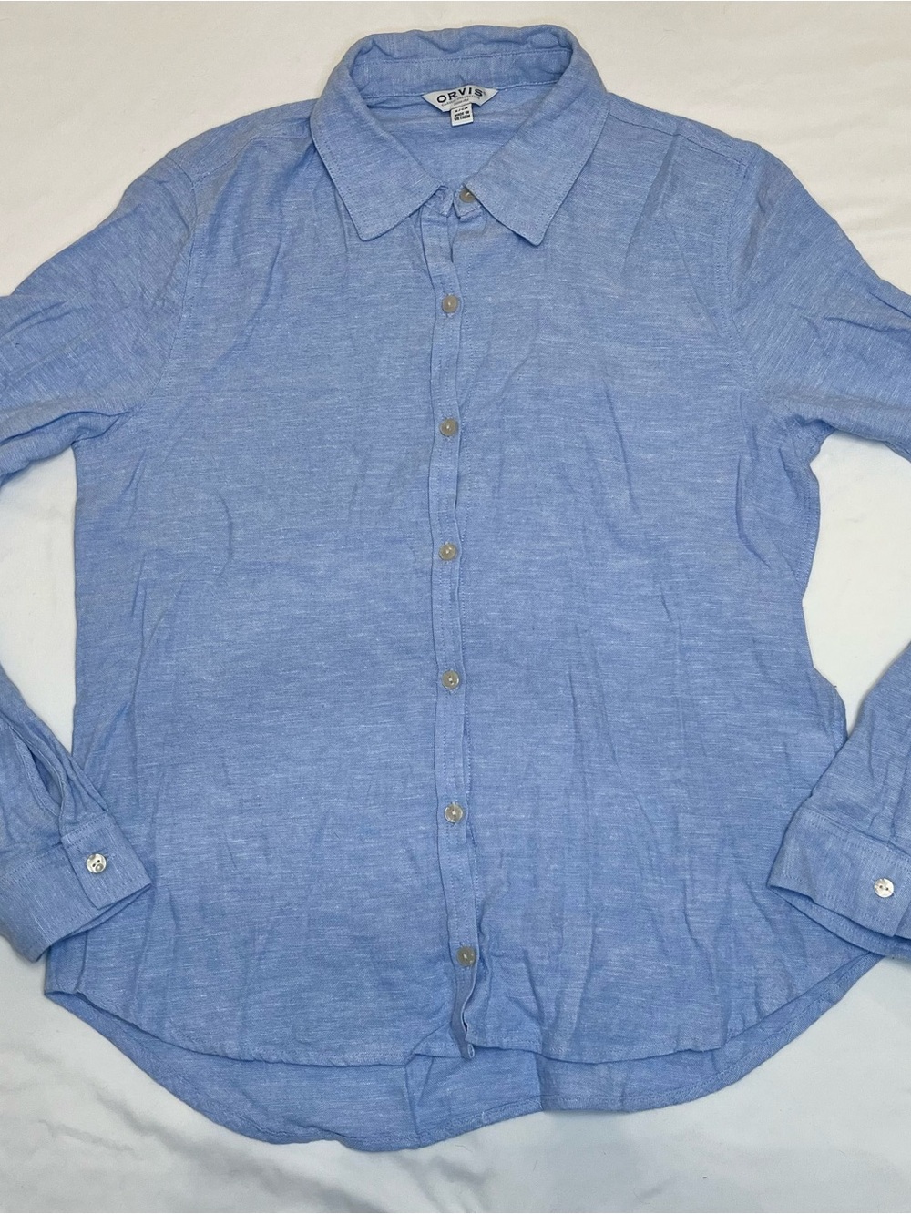 Orvis Light Blue Women’s Button-Down Shirt